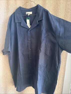 The Commons Navy Short-Sleeve Button-Down Shirt